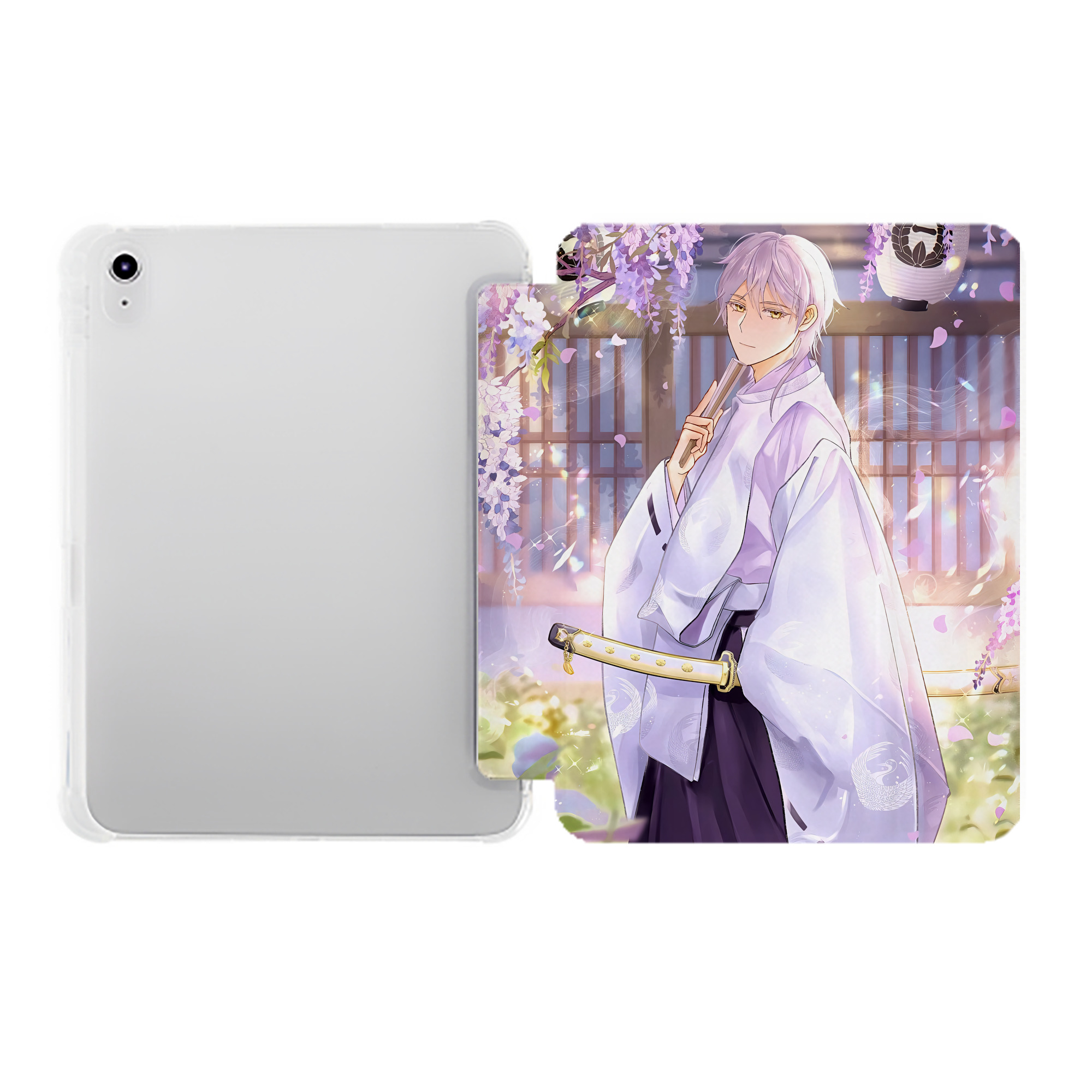 （画像用） 刀剣乱舞 Touken Ranbu IPad ケース ペン収納付き 三つ折りスタンド PUレザー×シリコン 対応機種9.5/10.5/10.9インチ